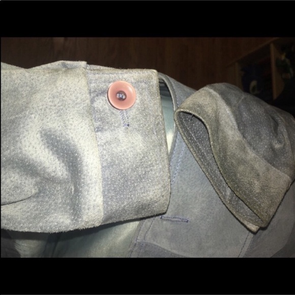 Blue suede jacket - Picture 4 of 5